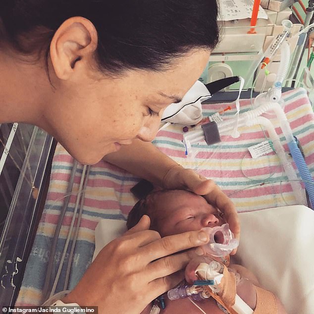 Jacinda Gugliemino, former star of the Bachelor, gives birth to son